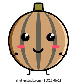 Cute sapodilla emoticon