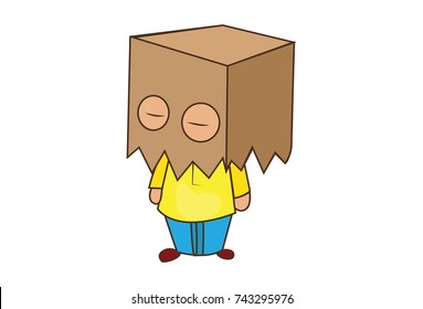 Cute Sardar Character Sad. Vector Illustration. Isolated on white background.