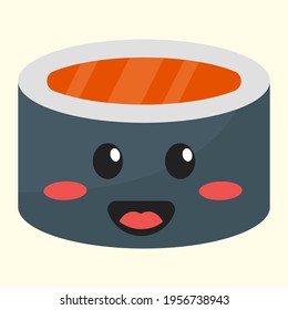cute sashimi flat icon illustration vector graphic