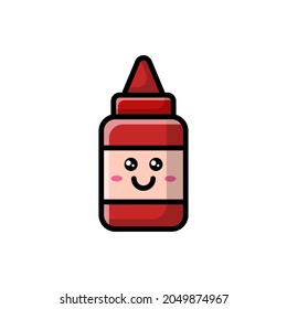 cute sauce icon illustration vector graphic
