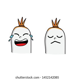 Cute sausage character cartoon emotion