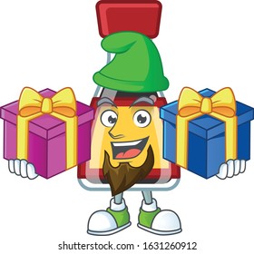 Cute say asian sauce cartoon mascot style with Tongue out