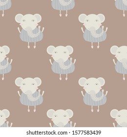 Cute Scandinavian animal seamless pattern design. Can use for print, template, fabric, presentation, textile, banner, poster