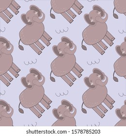 Cute Scandinavian animal seamless pattern design. Can use for print, template, fabric, presentation, textile, banner, poster