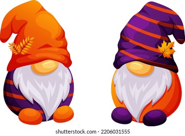 Cute Scandinavian gnome for Halloween