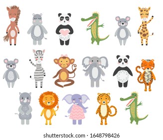 Cute Scandinavian Style Animals and Design Elements