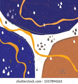 Cute Scandinavian Terracotta Pattern in modern colours. Modern abstract art for prints.  Nordic Design. Vector Illustration