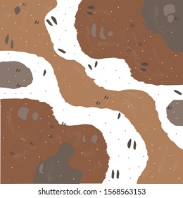 Cute Scandinavian Terracotta Pattern in modern colours.  Modern abstract art for prints.  Nordic Design
