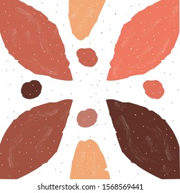 Cute Scandinavian Terracotta Pattern in modern colours.  Modern abstract art for prints.  Nordic Design