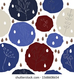 Cute Scandinavian Terracotta Pattern in modern colours. Modern abstract art for prints.  Nordic Design.