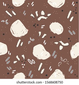 Cute Scandinavian Terracotta Pattern in modern colours. Modern abstract art for prints.  Nordic Design.