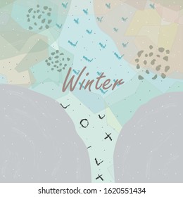 Cute Scandinavian Terracotta Pattern in modern colours. Cute Elements. Modern abstract art for prints.  Nordic Design.