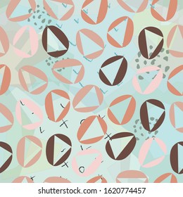 Cute Scandinavian Terracotta Pattern in modern colours. Modern abstract art for prints.  Nordic Design
