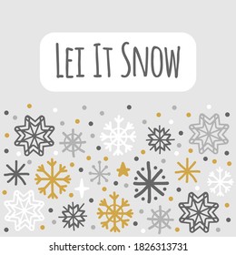 Cute skandinavischer Winterhintergrund mit handgezeichneten Schneeflocken für Ihre Dekoration
