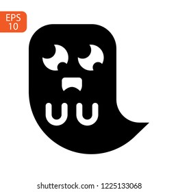 Cute, scary ghost ready for Halloween party vector illustration