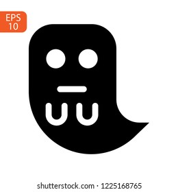 Cute, scary ghost ready for Halloween party vector illustration