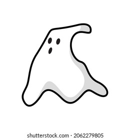 cute and scary halloween ghost illustration