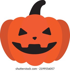 Cute scary pumpkin vector image. Happy Halloween day collection.
