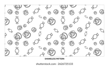 Cute Scattered Candy Illustration Background Image Simple and Fun