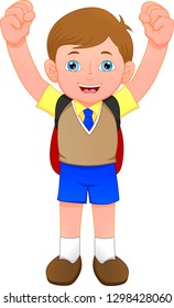 cute school boy