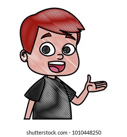 Cute school boy cartoon