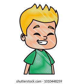 Cute school boy cartoon