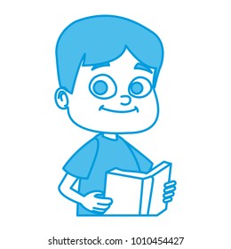 Cute school boy cartoon