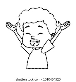 Cute school boy cartoon