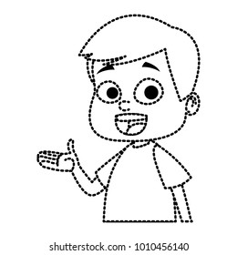 Cute school boy cartoon