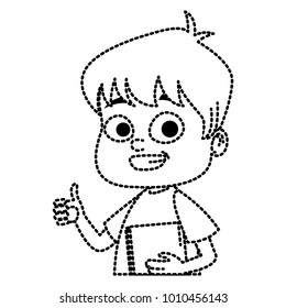 Cute school boy cartoon