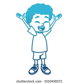 Cute school boy cartoon
