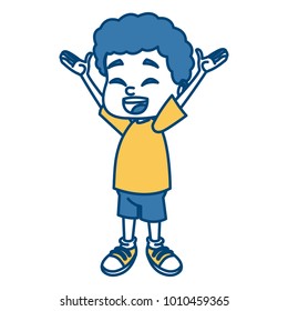 Cute school boy cartoon