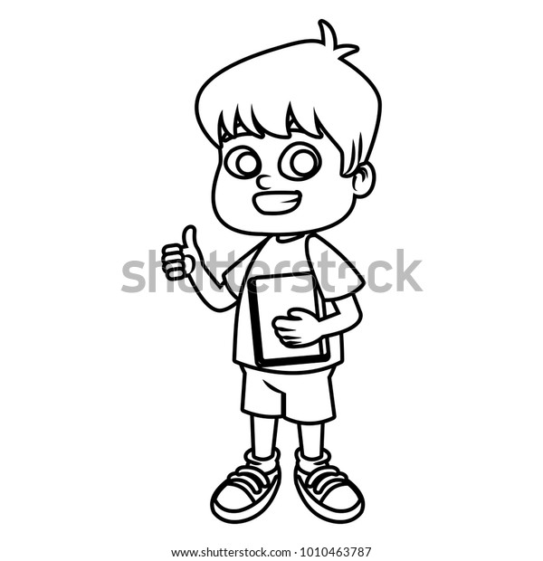 Cute School Boy Cartoon Stock Vector (Royalty Free) 1010463787 ...