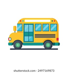 A Cute School Bus Vector Illustration - Ideal for T-shirt Design, Hoodie Design, Pillow Cover Design, and More