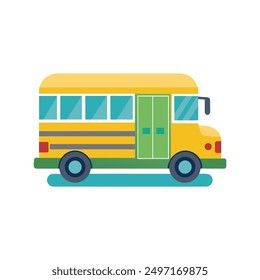 A Cute School Bus Vector Illustration - Ideal for T-shirt Design, Hoodie Design, Pillow Cover Design, and More