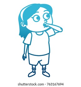 Cute school girl cartoon