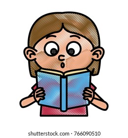 Cute school girl cartoon