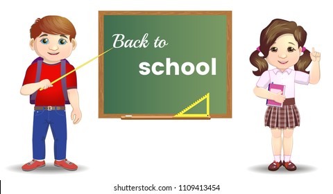 Teacher Blackboard Vector Image Young Teacher Stock Vector (Royalty ...