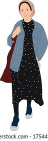 Cute school people Cartoon, Vector illustration school people on a white background. Drawing for children