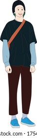 Cute school people Cartoon, Vector illustration school people on a white background. Drawing for children