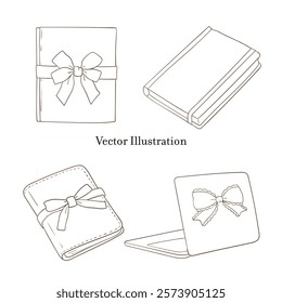 Cute School, Stationery Notebook Vector Illustration