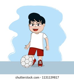 Cute schoolboy cartoon