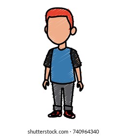 Cute schoolboy cartoon