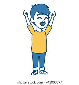 Cute schoolboy cartoon
