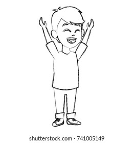 Cute schoolboy cartoon