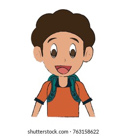Cute schoolboy cartoon