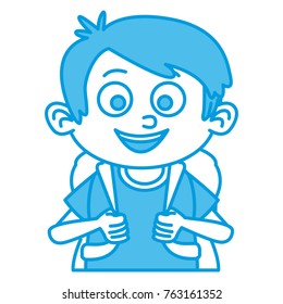 Cute schoolboy cartoon