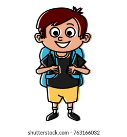 Cute schoolboy cartoon