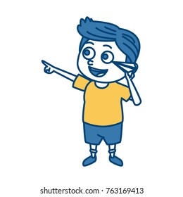 Cute schoolboy cartoon