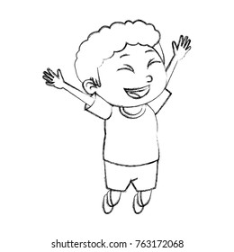 Cute schoolboy cartoon